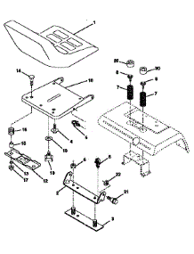 Seat Assembly parts for Craftsman Front-Engine Lawn Tractor 917258881 from AppliancePartsPros.com
