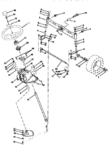 Steering Assembly parts for Craftsman Front-Engine Lawn Tractor 917258890 from AppliancePartsPros.com