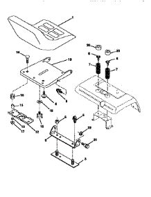 Seat Assembly parts for Craftsman Front-Engine Lawn Tractor 917258890 from AppliancePartsPros.com