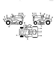 Decals parts for Craftsman Front-Engine Lawn Tractor 917258890 from AppliancePartsPros.com