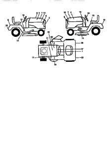 Decals parts for Craftsman Front-Engine Lawn Tractor 917258891 from AppliancePartsPros.com