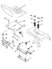 Seat Assembly parts for Craftsman Front-Engine Lawn Tractor 917258900 from AppliancePartsPros.com