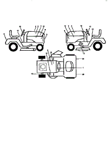 Decals parts for Craftsman Front-Engine Lawn Tractor 917258900 from AppliancePartsPros.com