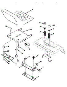 Seat Assembly parts for Craftsman Front-Engine Lawn Tractor 917258902 from AppliancePartsPros.com