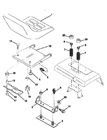 Seat Assembly parts for Craftsman Front-Engine Lawn Tractor 917258903 from AppliancePartsPros.com
