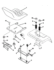 Seat Assembly parts for Craftsman Front-Engine Lawn Tractor 917258904 from AppliancePartsPros.com