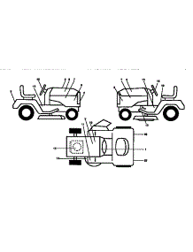 Decals parts for Craftsman Front-Engine Lawn Tractor 917258904 from AppliancePartsPros.com