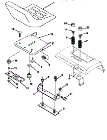 Seat Assembly parts for Craftsman Front-Engine Lawn Tractor 917258910 from AppliancePartsPros.com