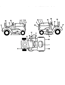 Decals parts for Craftsman Front-Engine Lawn Tractor 917258910 from AppliancePartsPros.com