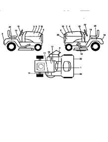 Decals parts for Craftsman Front-Engine Lawn Tractor 917258911 from AppliancePartsPros.com