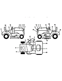 Decals parts for Craftsman Front-Engine Lawn Tractor 917258912 from AppliancePartsPros.com