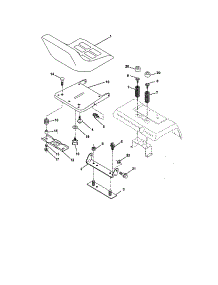Seat Assembly parts for Craftsman Front-Engine Lawn Tractor 917258914 from AppliancePartsPros.com