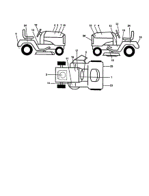 Decals parts for Craftsman Front-Engine Lawn Tractor 917258914 from AppliancePartsPros.com