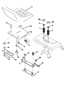 Seat Assembly parts for Craftsman Front-Engine Lawn Tractor 917258921 from AppliancePartsPros.com