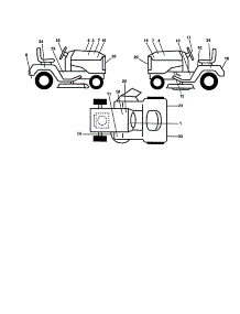 Decals parts for Craftsman Front-Engine Lawn Tractor 917258922 from AppliancePartsPros.com