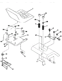 Seat Assembly parts for Craftsman Complete Deck 917258940 from AppliancePartsPros.com