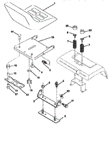 Seat Assembly parts for Craftsman Front-Engine Lawn Tractor 917258960 from AppliancePartsPros.com