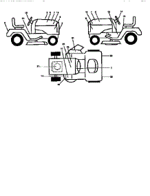 Decals parts for Craftsman Front-Engine Lawn Tractor 917258960 from AppliancePartsPros.com