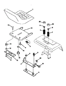 Seat Assembly parts for Craftsman Front-Engine Lawn Tractor 917258961 from AppliancePartsPros.com