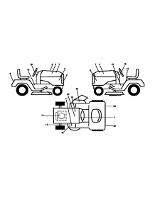 Decals parts for Craftsman Front-Engine Lawn Tractor 917258961 from AppliancePartsPros.com