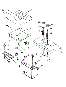 Seat Assembly parts for Craftsman Front-Engine Lawn Tractor 917258962 from AppliancePartsPros.com