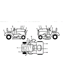 Decals parts for Craftsman Front-Engine Lawn Tractor 917258962 from AppliancePartsPros.com