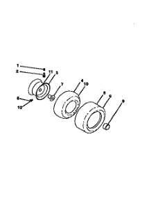 Wheels And Tires parts for Craftsman Front-Engine Lawn Tractor 917258962 from AppliancePartsPros.com