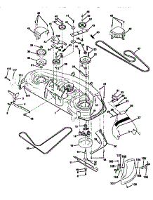 Mower Deck parts for Craftsman Front-Engine Lawn Tractor 917258962 from AppliancePartsPros.com