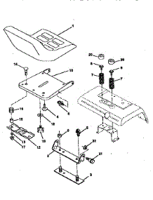 Seat Assembly parts for Craftsman Front-Engine Lawn Tractor 917258970 from AppliancePartsPros.com