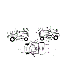Decals parts for Craftsman Front-Engine Lawn Tractor 917258970 from AppliancePartsPros.com