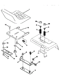 Seat Assembly parts for Craftsman Front-Engine Lawn Tractor 917258971 from AppliancePartsPros.com