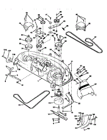 Mower Deck parts for Craftsman Front-Engine Lawn Tractor 917258971 from AppliancePartsPros.com