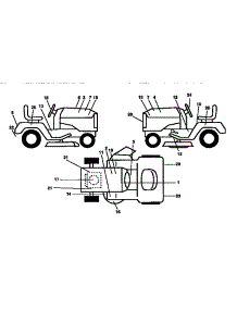 Decals parts for Craftsman Front-Engine Lawn Tractor 917258971 from AppliancePartsPros.com