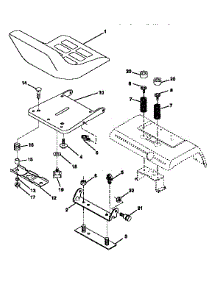 Seat Assembly parts for Craftsman Front-Engine Lawn Tractor 917258973 from AppliancePartsPros.com