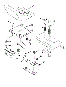Seat Assembly parts for Craftsman Front-Engine Lawn Tractor 917258990 from AppliancePartsPros.com