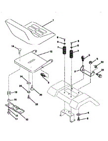 Seat Assembly parts for Craftsman Front-Engine Lawn Tractor 917259022 from AppliancePartsPros.com