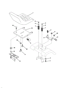 Seat Assembly parts for Craftsman Front-Engine Lawn Tractor 917259070 from AppliancePartsPros.com