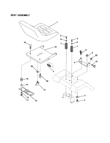Seat Assembly parts for Craftsman Front-Engine Lawn Tractor 917259071 from AppliancePartsPros.com