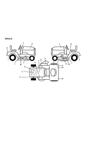 Decals parts for Craftsman Front-Engine Lawn Tractor 917259090 from AppliancePartsPros.com