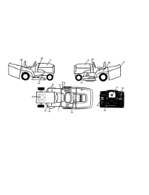 Decals parts for Craftsman Front-Engine Lawn Tractor 917259110 from AppliancePartsPros.com