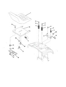 Seat Assembly parts for Craftsman Front-Engine Lawn Tractor 917259120 from AppliancePartsPros.com