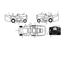 Decals parts for Craftsman Front-Engine Lawn Tractor 917259121 from AppliancePartsPros.com