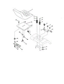 Seat Assembly parts for Craftsman Front-Engine Lawn Tractor 917259130 from AppliancePartsPros.com