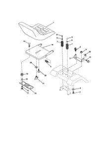 Seat Assembly parts for Craftsman Front-Engine Lawn Tractor 917259140 from AppliancePartsPros.com