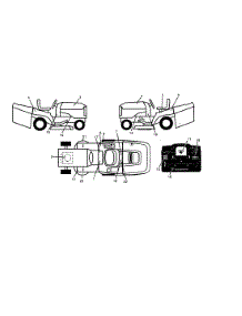 Decals parts for Craftsman Front-Engine Lawn Tractor 917259150 from AppliancePartsPros.com
