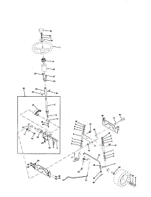 Steering Assembly parts for Craftsman Front-Engine Lawn Tractor 917259162 from AppliancePartsPros.com