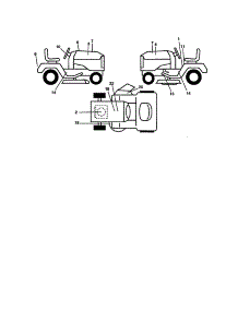 Decals parts for Craftsman Front-Engine Lawn Tractor 917259162 from AppliancePartsPros.com