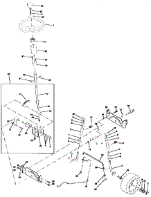 Steering Assembly parts for Craftsman Front-Engine Lawn Tractor 917259170 from AppliancePartsPros.com