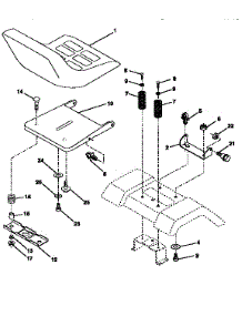 Seat Assembly parts for Craftsman Front-Engine Lawn Tractor 917259172 from AppliancePartsPros.com
