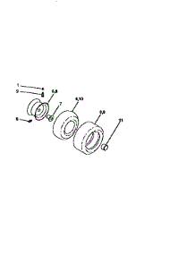 Wheels And Tires parts for Craftsman Front-Engine Lawn Tractor 917259280 from AppliancePartsPros.com